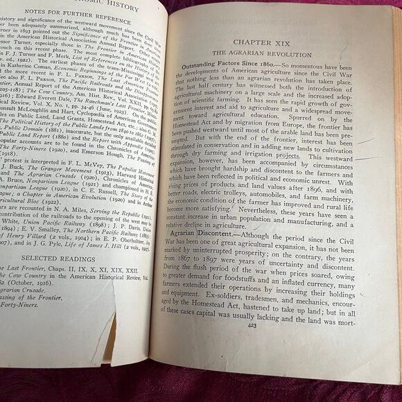 1924 Vintage Book: American Economic History by Harold Underwood Faulkner - Picture 9 of 12
